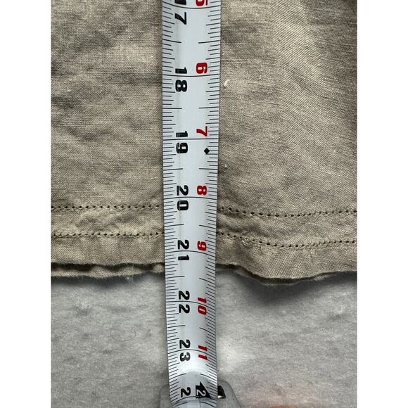 Vintage Charter Club 100% Linen Sleeveless Button Front Top Beige Neutral Size 6 - Picture 6 of 9